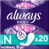 Always Daily Fresh Normal Wrapped Panty Liners 0% Fragrance