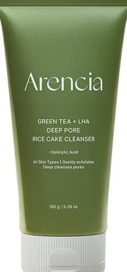 Arencia Green Tea + LHA Deep Pore Rice Cake Cleanser 150 g