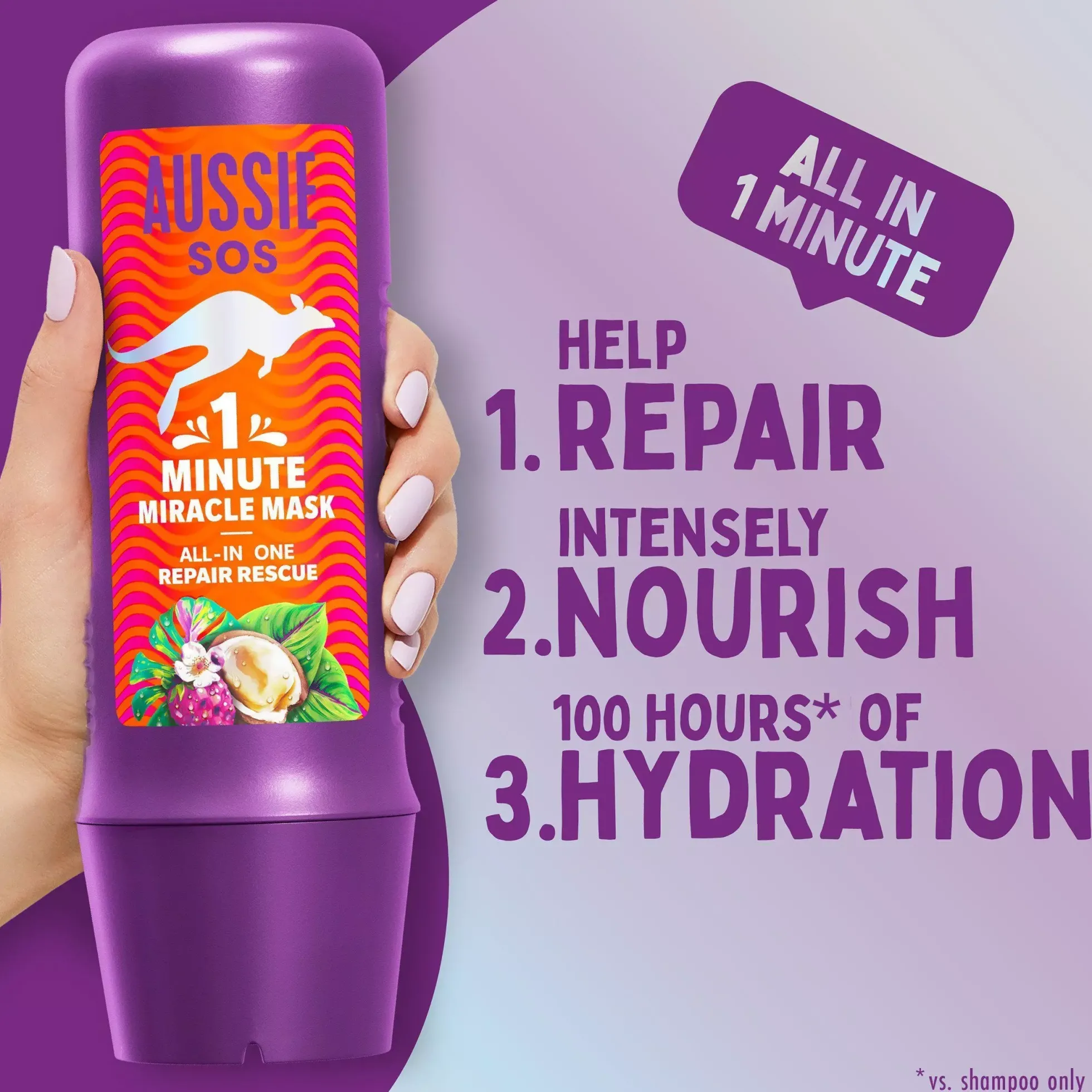 Aussie SOS 1 Minute Miracle All In One Repair Rescue Mask 250 ml