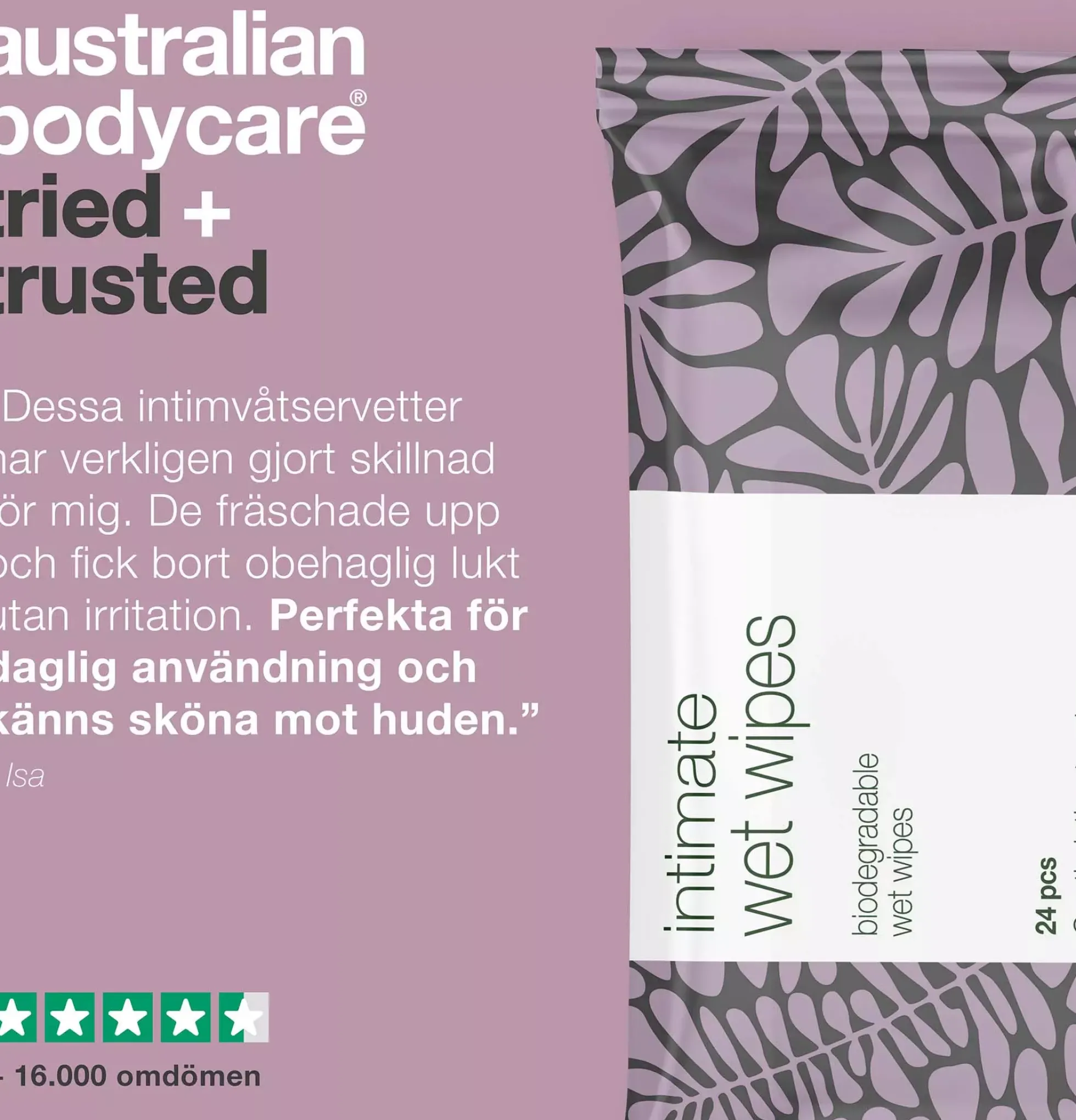 Australian Bodycare Intimate wet wipes