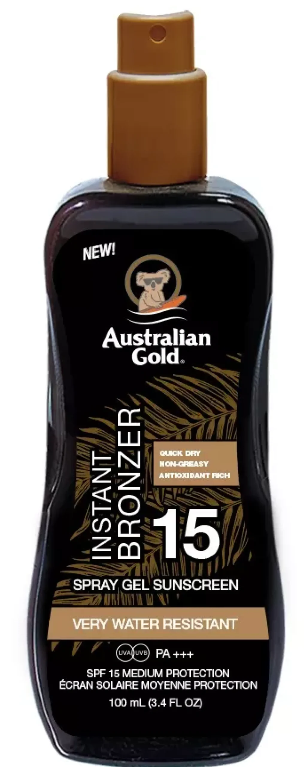 Australian Gold SPF 15 Spray Gel with Bronzer 100 ml
