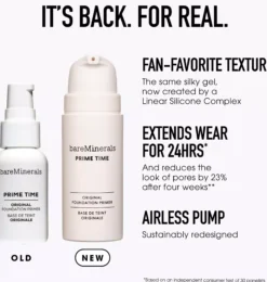 bareMineralsPRIME TIME Face Primer Original Pore-Minimizing 30 ml