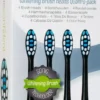 Beconfident Whitening Sonic 4-pack tootbrush heads black