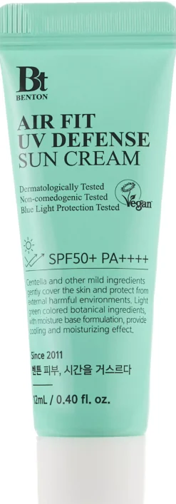 Benton Air Fit UV Defense Sun Cream Travel Size SPF50+ PA++++ 12 ml