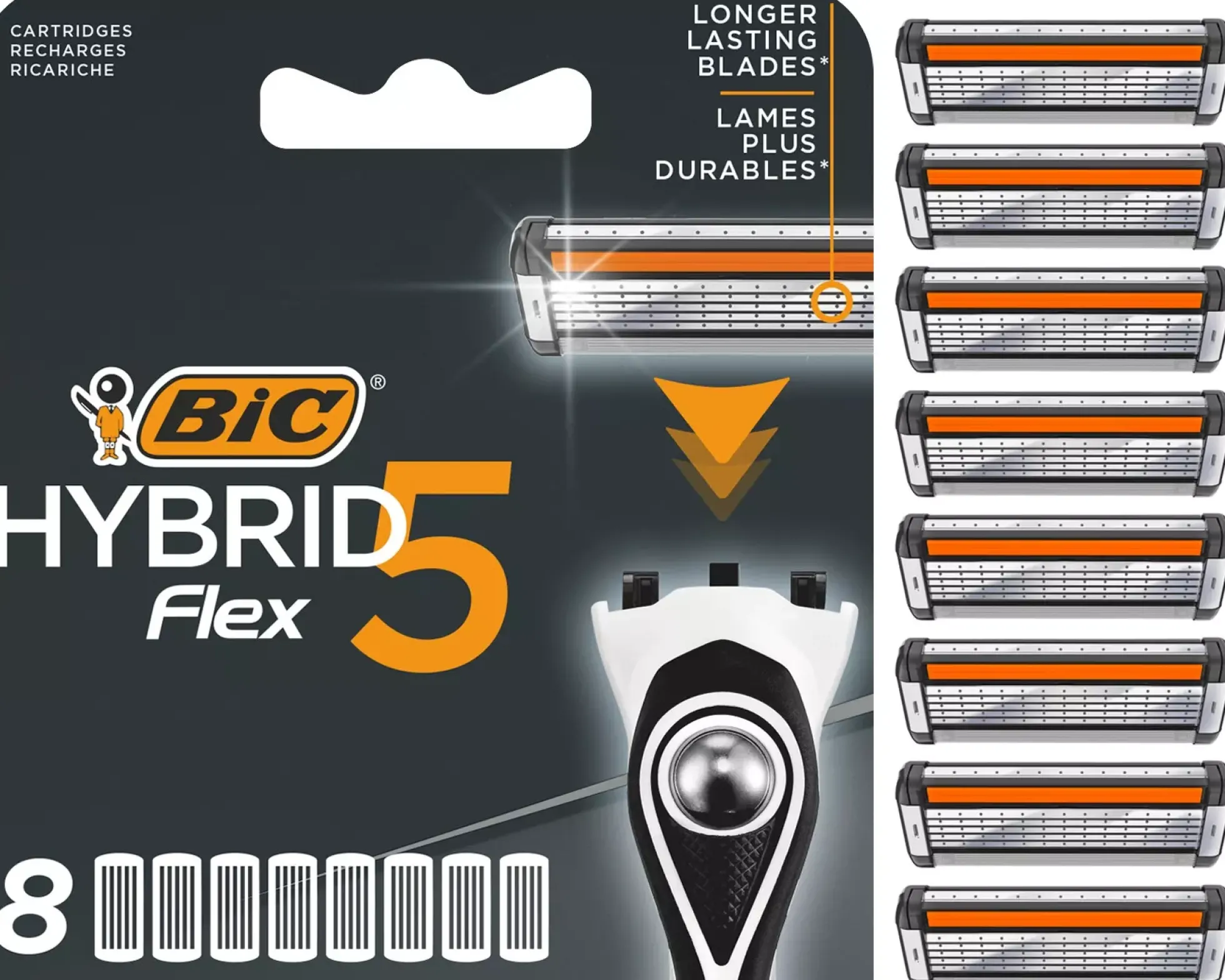 BIC Hybrid 5 Flex Refill 8 st