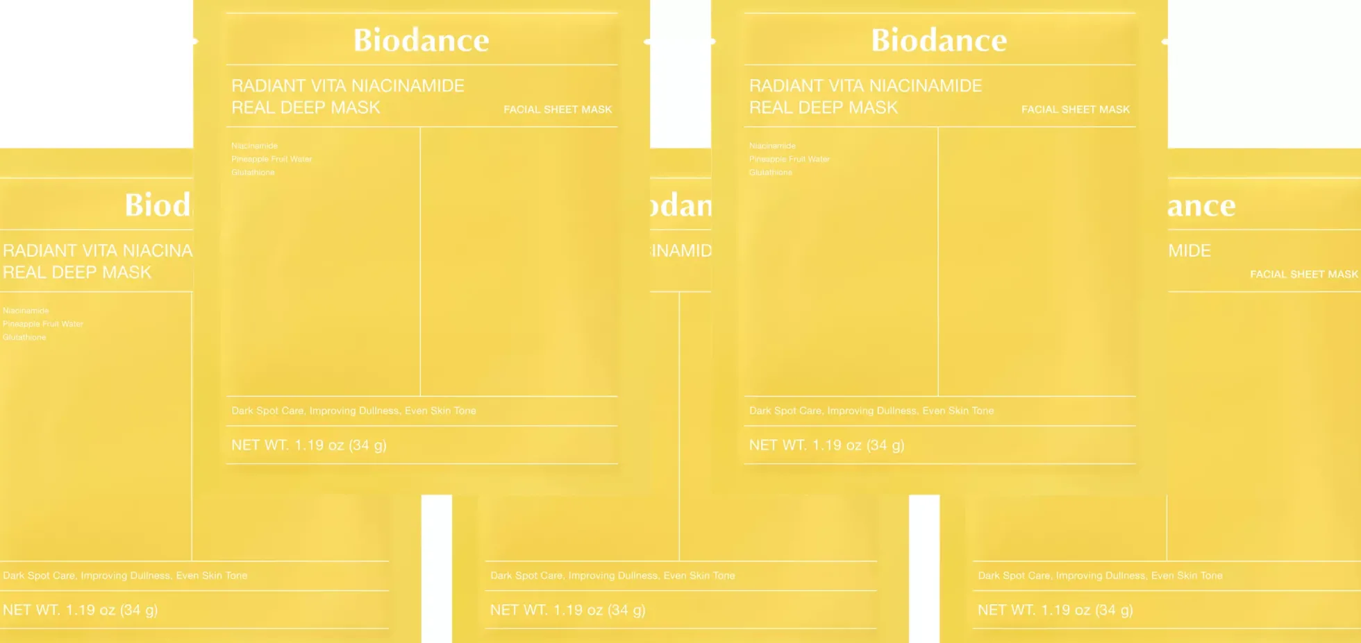 Biodance Radiant Vita Niacinamide Real Deep Mask x 5