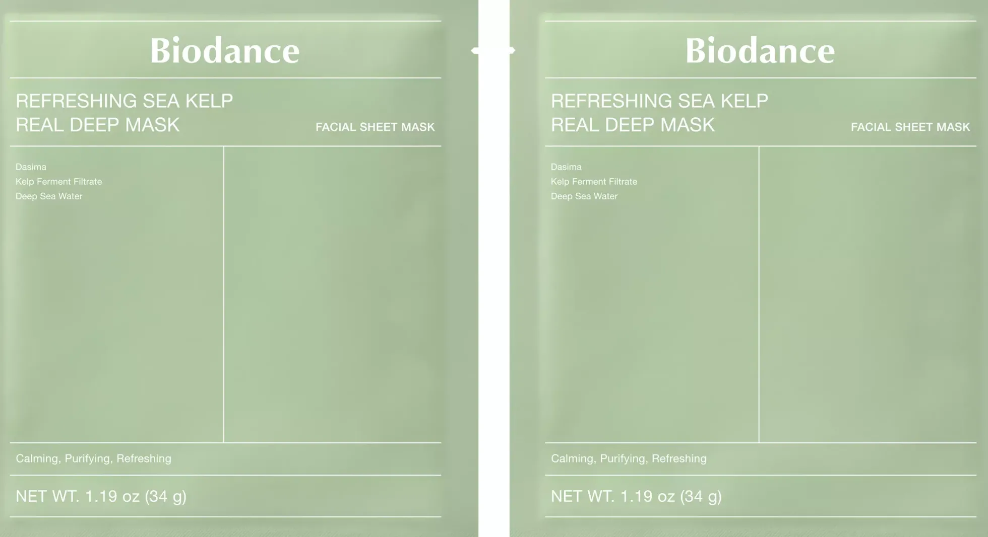 Biodance Refreshing Sea Kelp Real Deep Mask x 2
