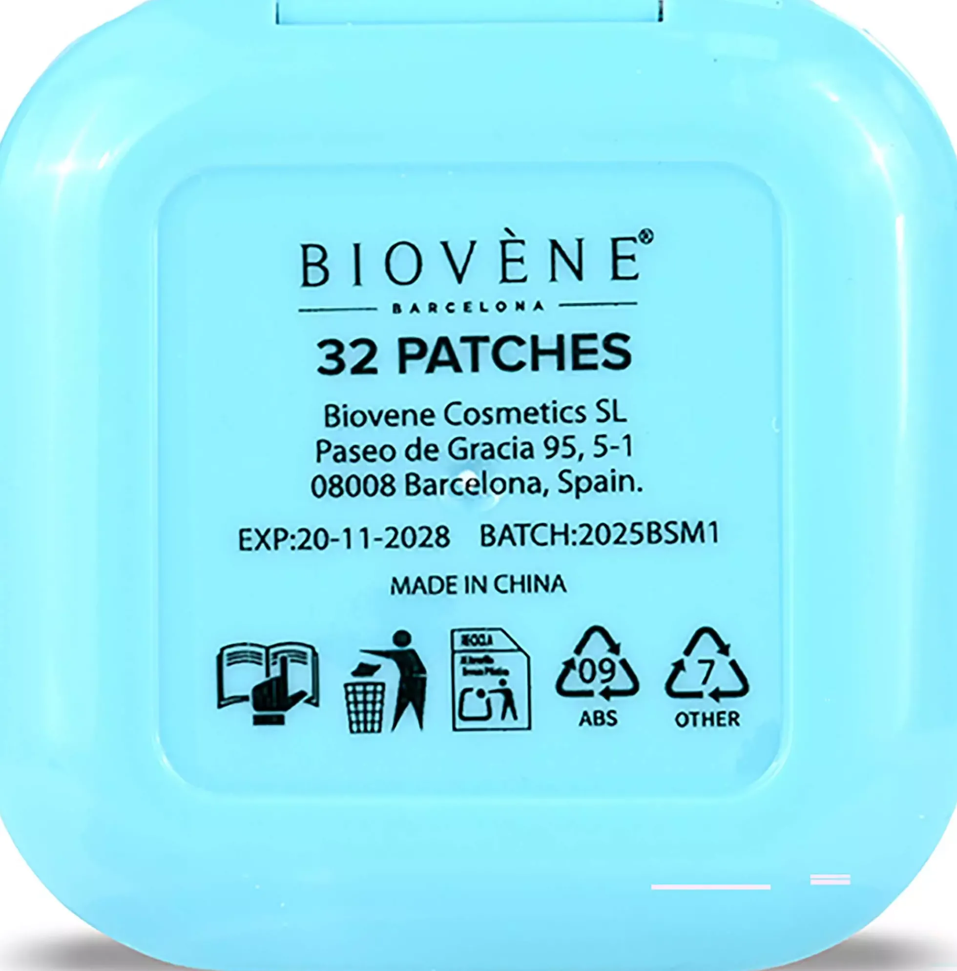 Biovène PIMPLE STAR PATCHES & MIRROR CASE Blue Pimple Patches - Anti-Blemish Stars in portable mirror case, 32 patches 4 g