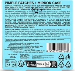 Biovène PIMPLE STAR PATCHES & MIRROR CASE Blue Pimple Patches - Anti-Blemish Stars in portable mirror case, 32 patches 4 g