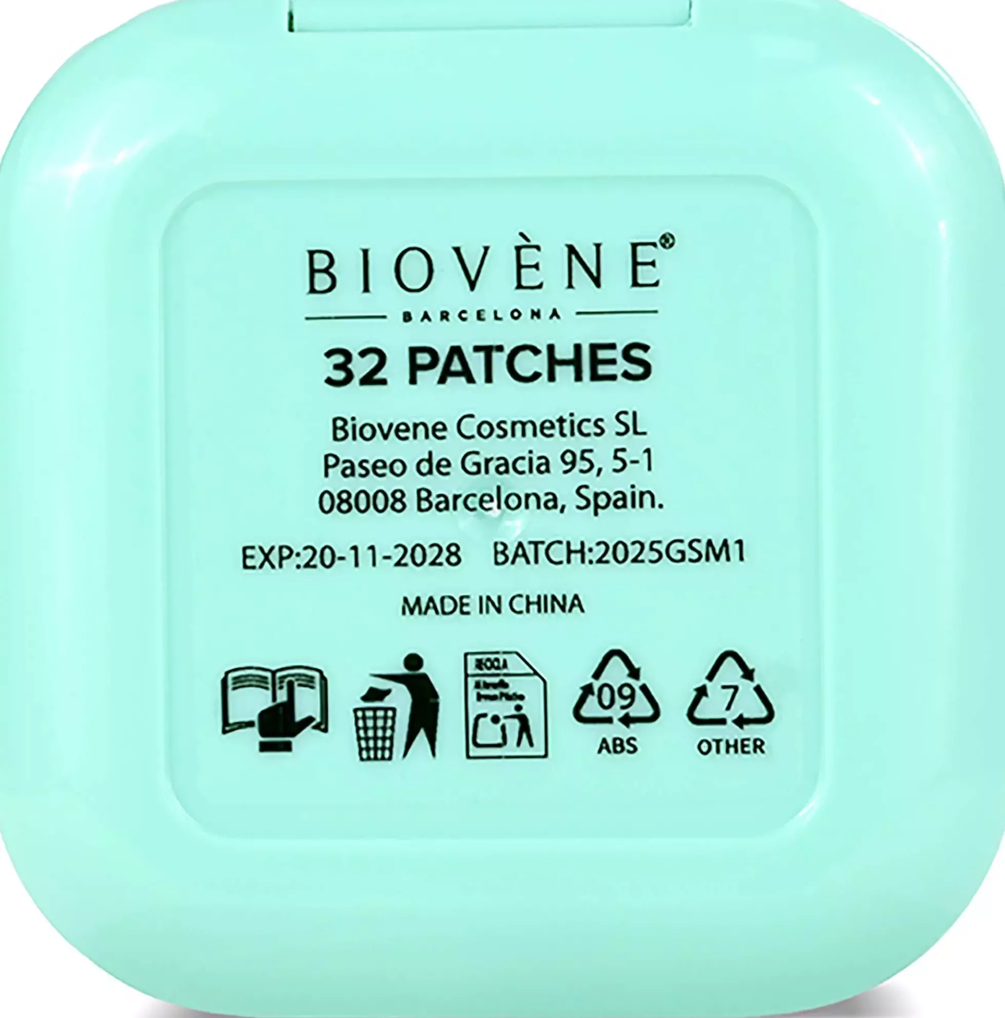 Biovène PIMPLE STAR PATCHES & MIRROR CASE Green Pimple Patches - Anti-Blemish Stars in portable mirror case, 32 patches 4 g