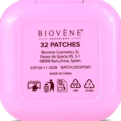 Biovène PIMPLE STAR PATCHES & MIRROR CASE Pink Pimple Patches - Anti-Blemish Stars in portable mirror case, 32 patches 4 g