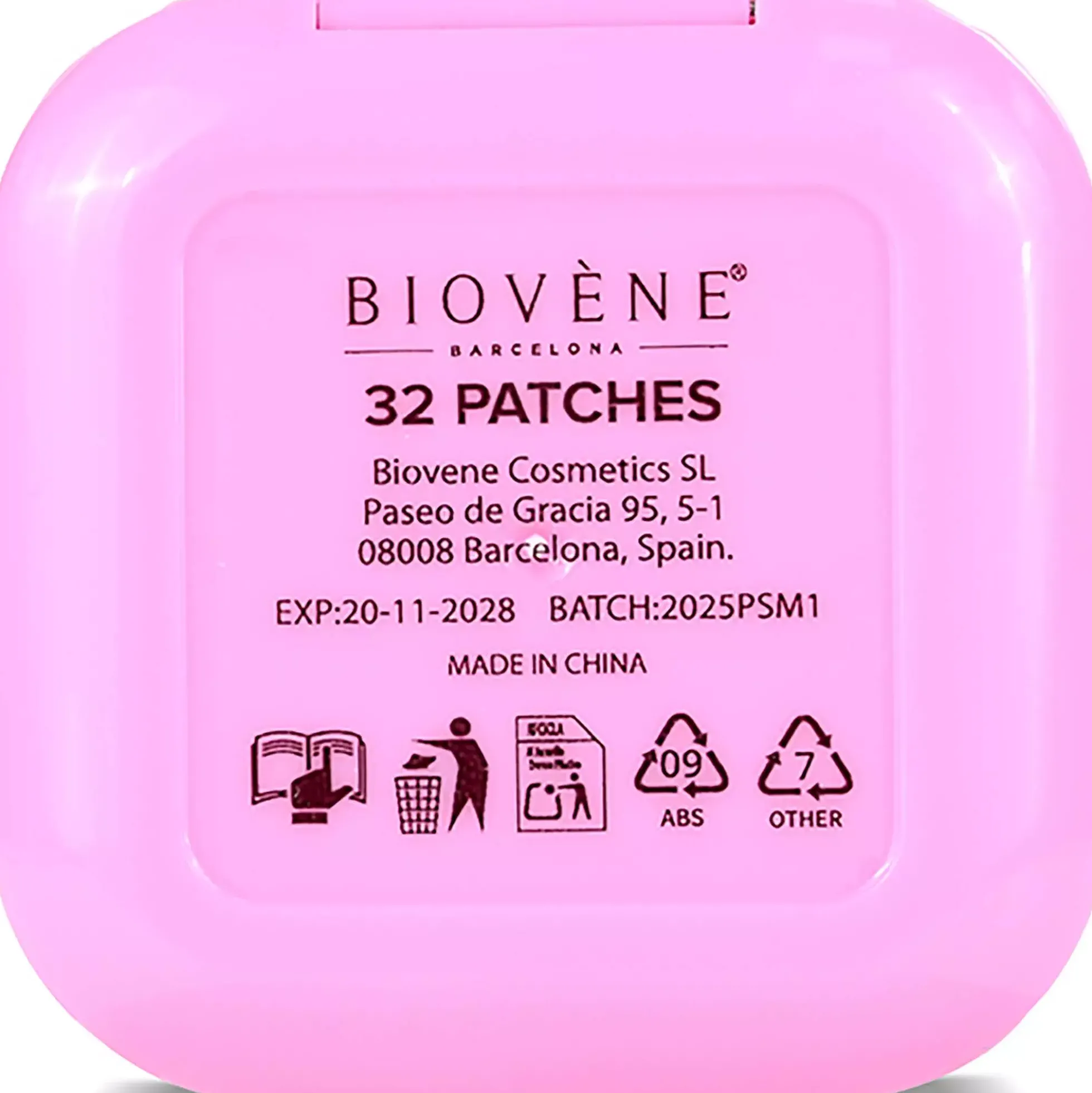 Biovène PIMPLE STAR PATCHES & MIRROR CASE Pink Pimple Patches - Anti-Blemish Stars in portable mirror case, 32 patches 4 g