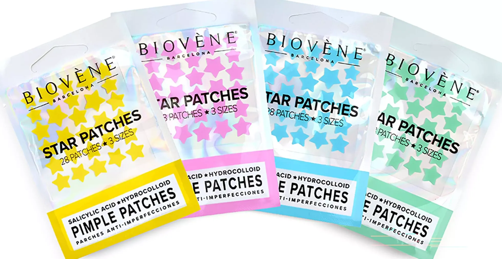 Biovène STAR PATCHES Pink Pimple Patches - Anti-Blemish Stars, 28 patches 1,3 g