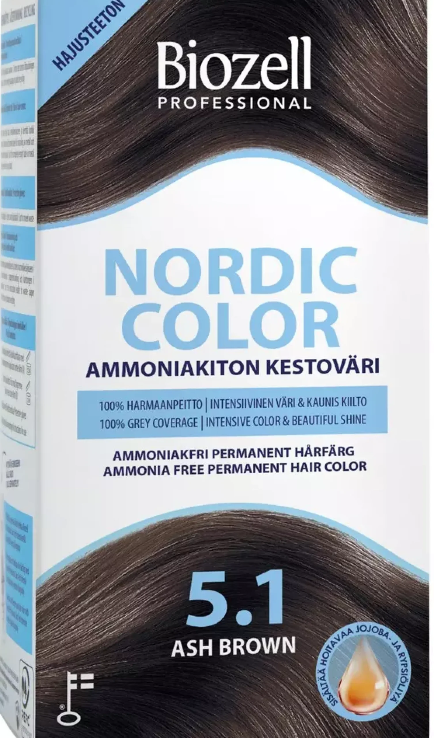 BiozellNordic Color Permanent Hair Color Ash Brown 5.1