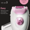 Braun Silk-épil 3 Corded Epilator For Hair Removal Weeks Of Smooth Skin 3-031 Pink