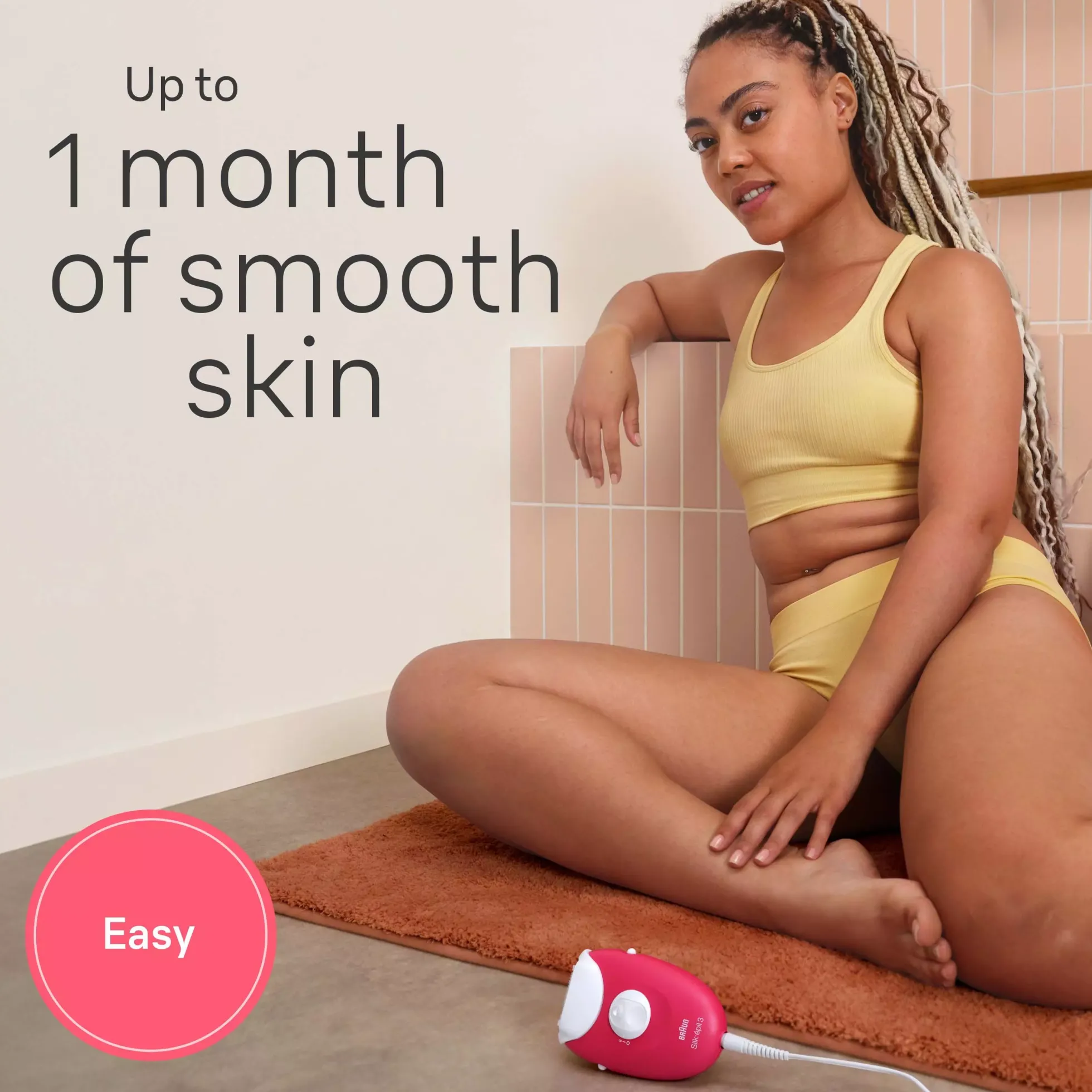 Braun Silk-épil 3 Corded Epilator For Hair Removal Weeks Of Smooth Skin 3-031 Pink
