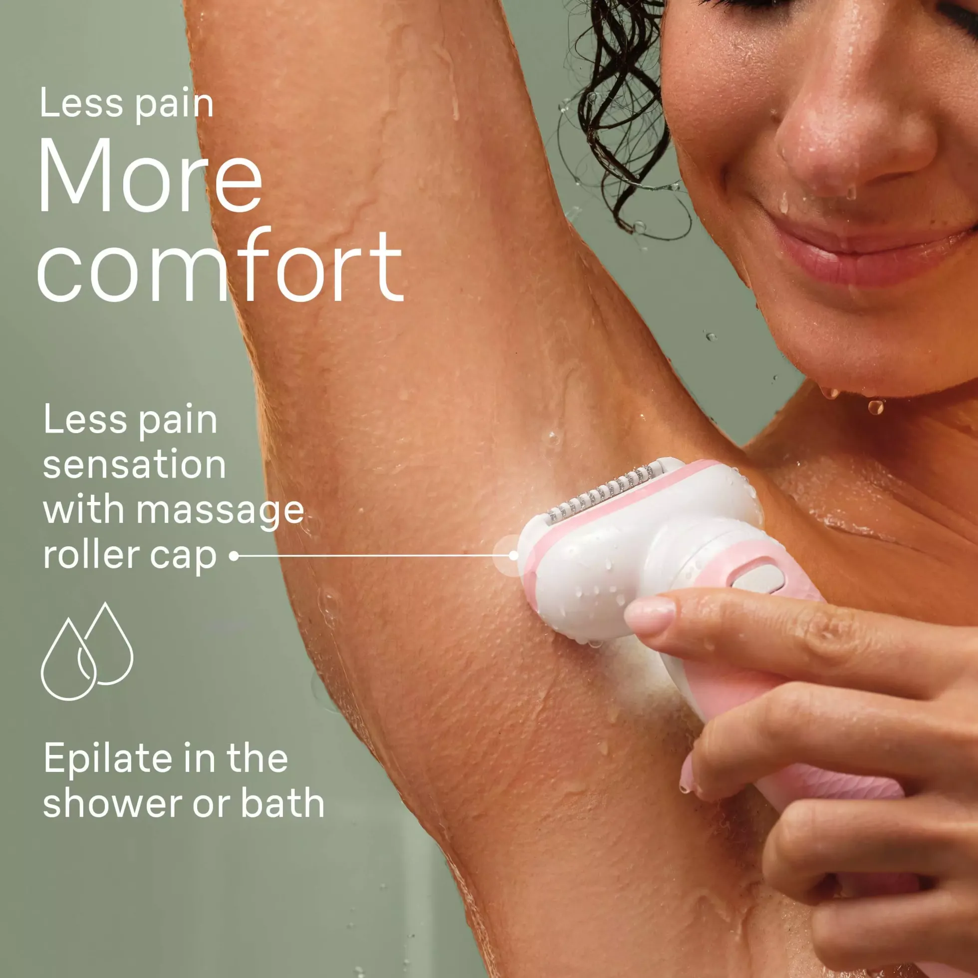 Braun Silk-épil 9 Epilator For Easy Hair Removal Lasting Smooth Skin 9-030 White/Flamingo