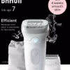 Braun Silk-épil 7 Epilator For Easy Hair Removal Lasting Smooth Skin 7-041 White/Silver