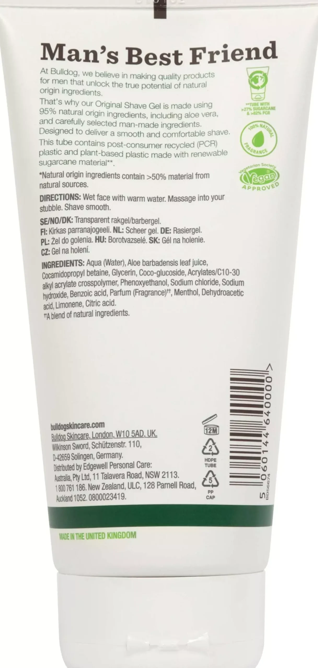 Bulldog Original Shave Gel 175 ml