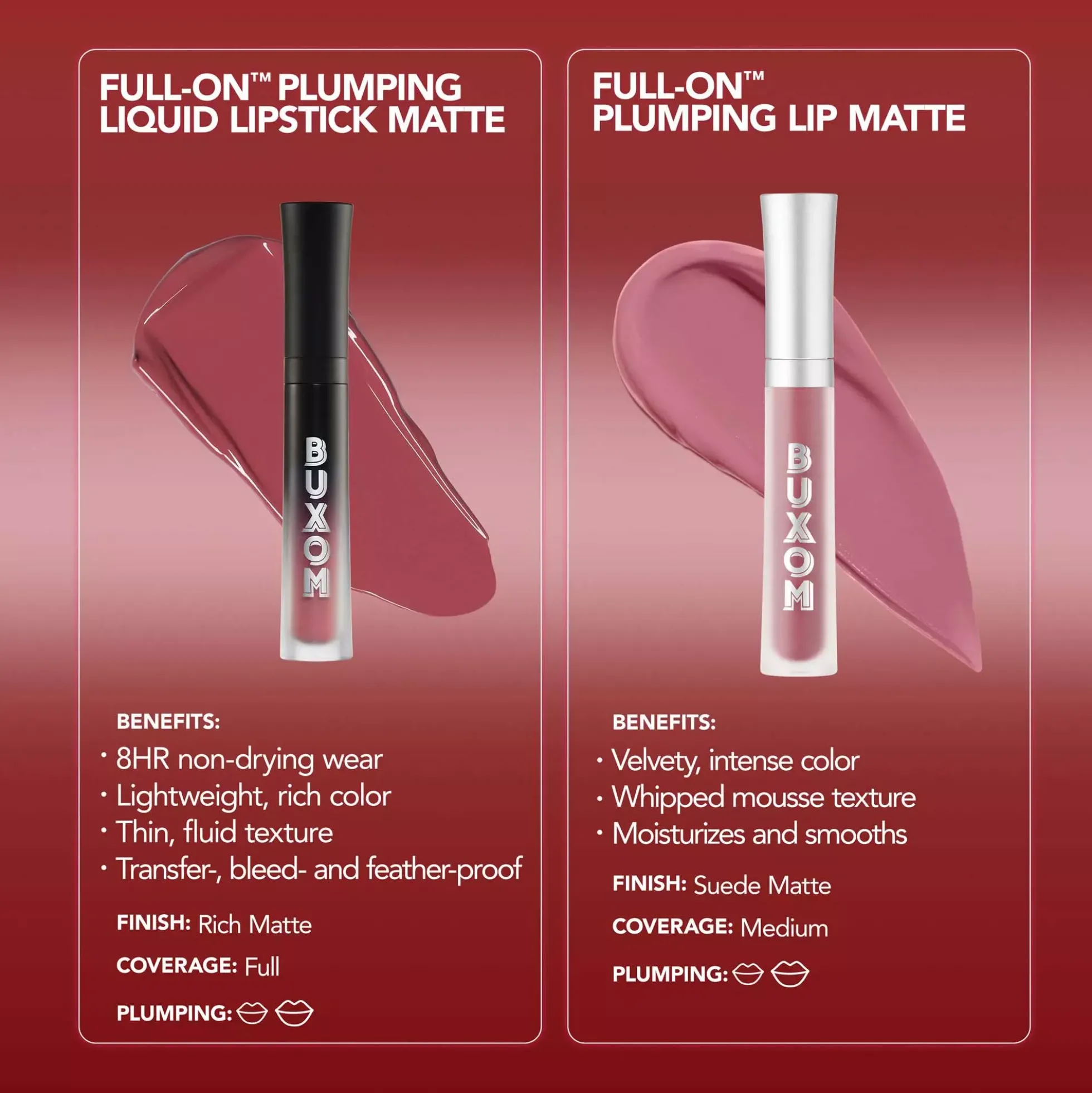 BUXOM Full On Plumping Lipstick Matte Plum Queen