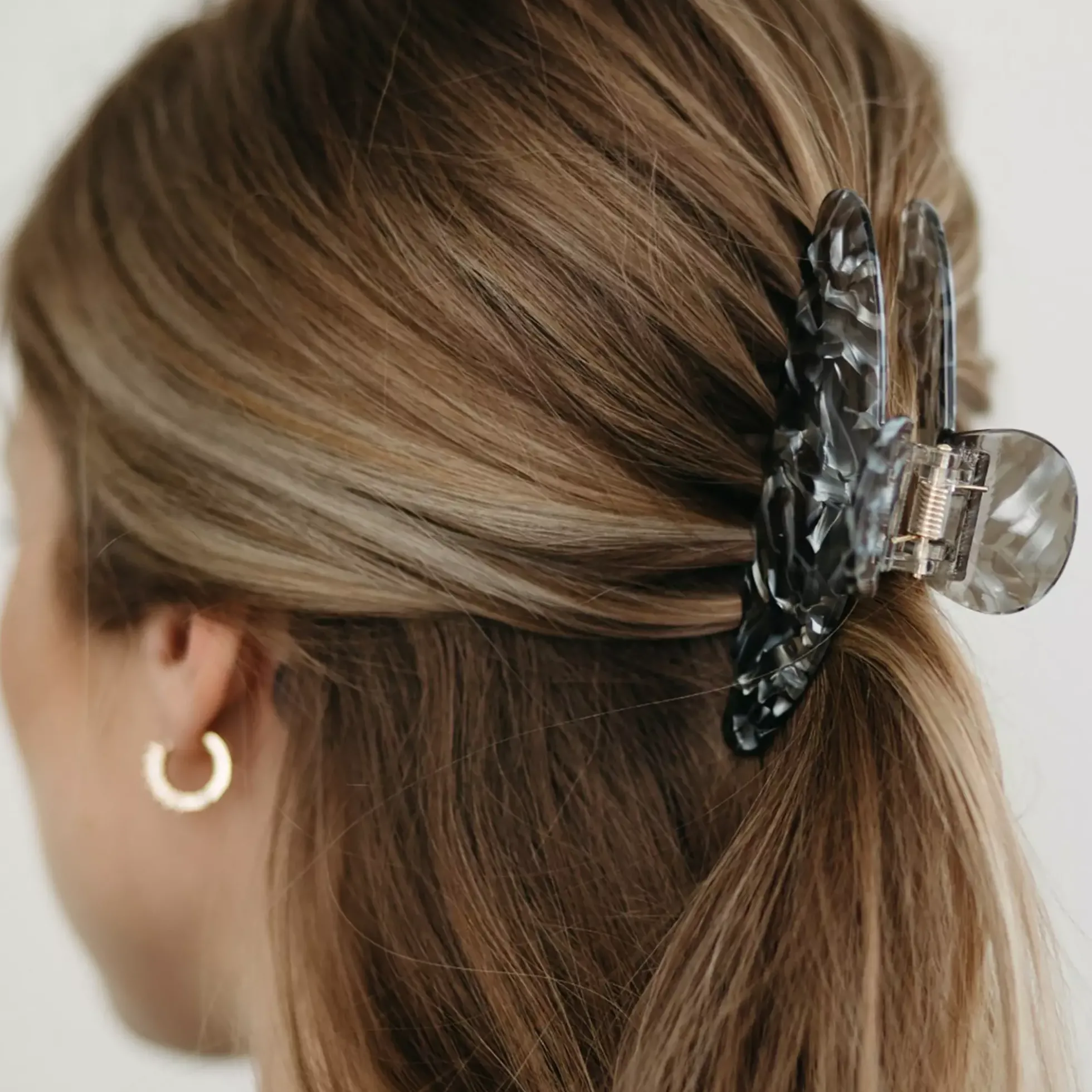 ByBarb Hair Claw Grace Grey Marbeled