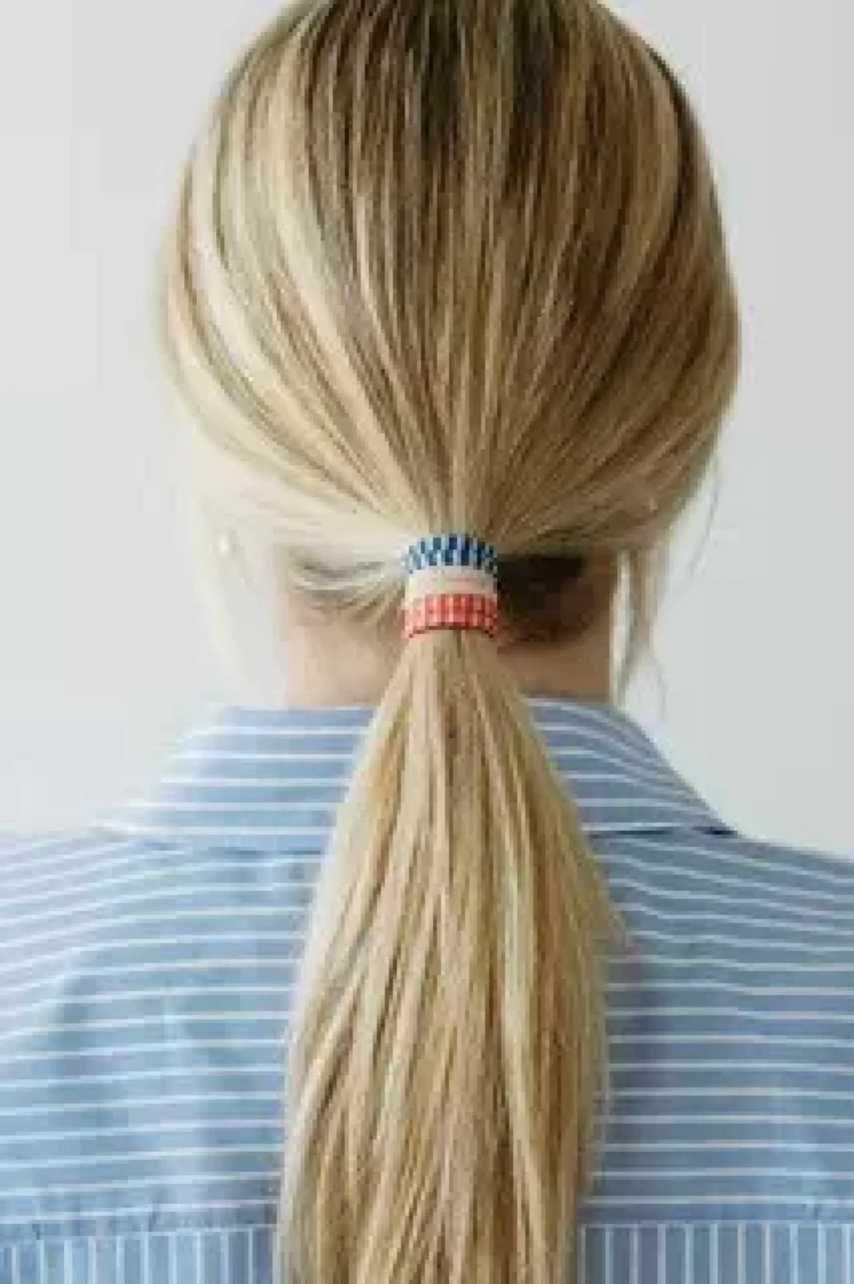 ByBarb Hair ties multicoloured 8-pack, recycled material striped pattern
