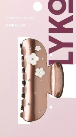 By Lyko Hair Claw Acrylic Bronzed Flower