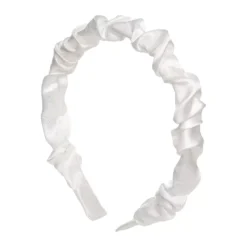 By Lyko Wrinkled Diadem White Satin