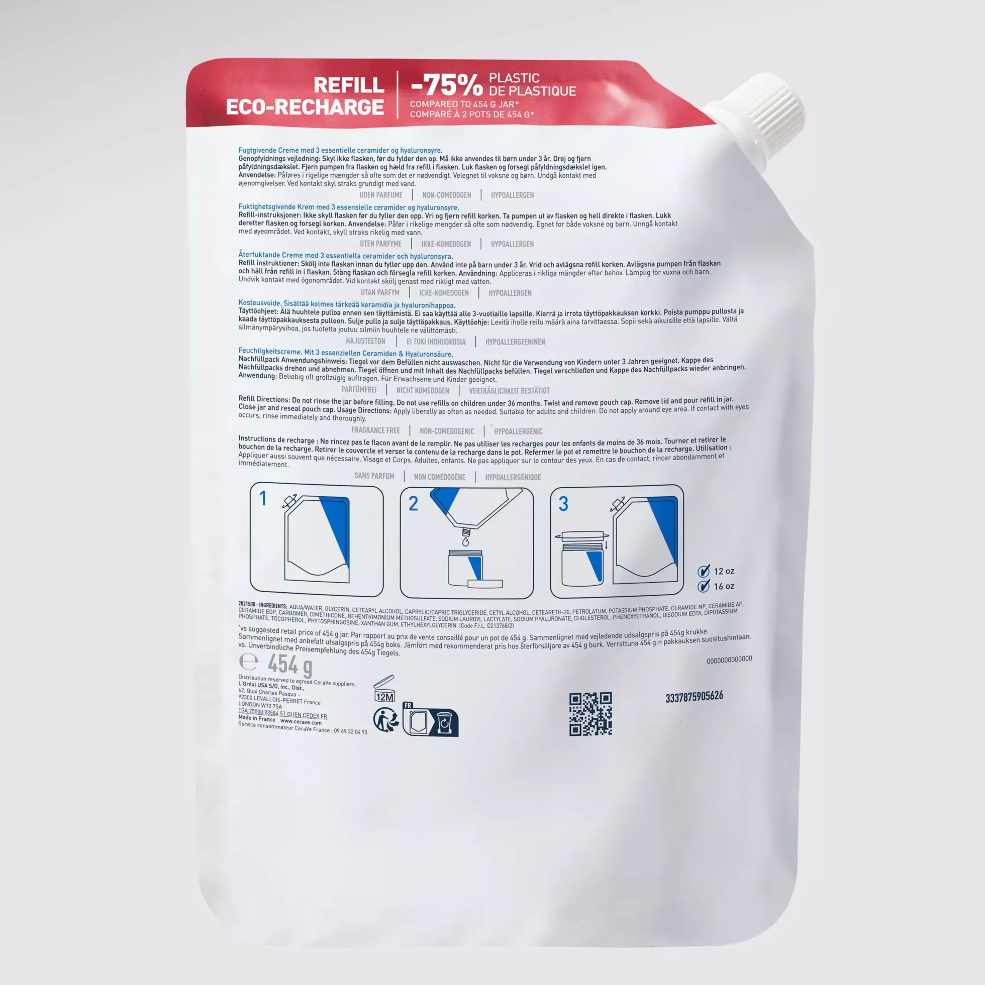 CeraVe Daily Moisturising Cream Refill 473 ml