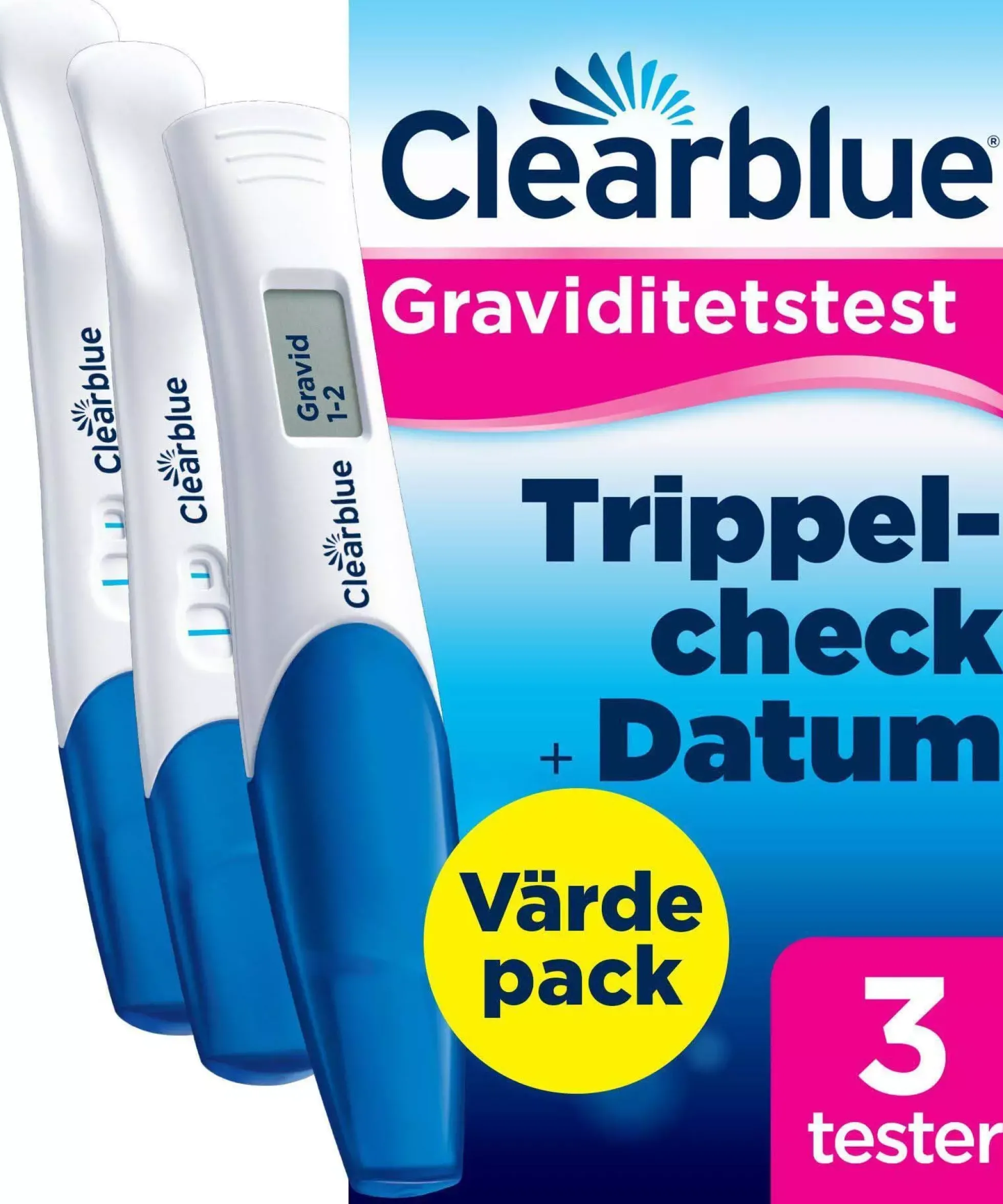 Clearblue Ultra Early Pregnancy test 3 tests (1 digital 2 visual)