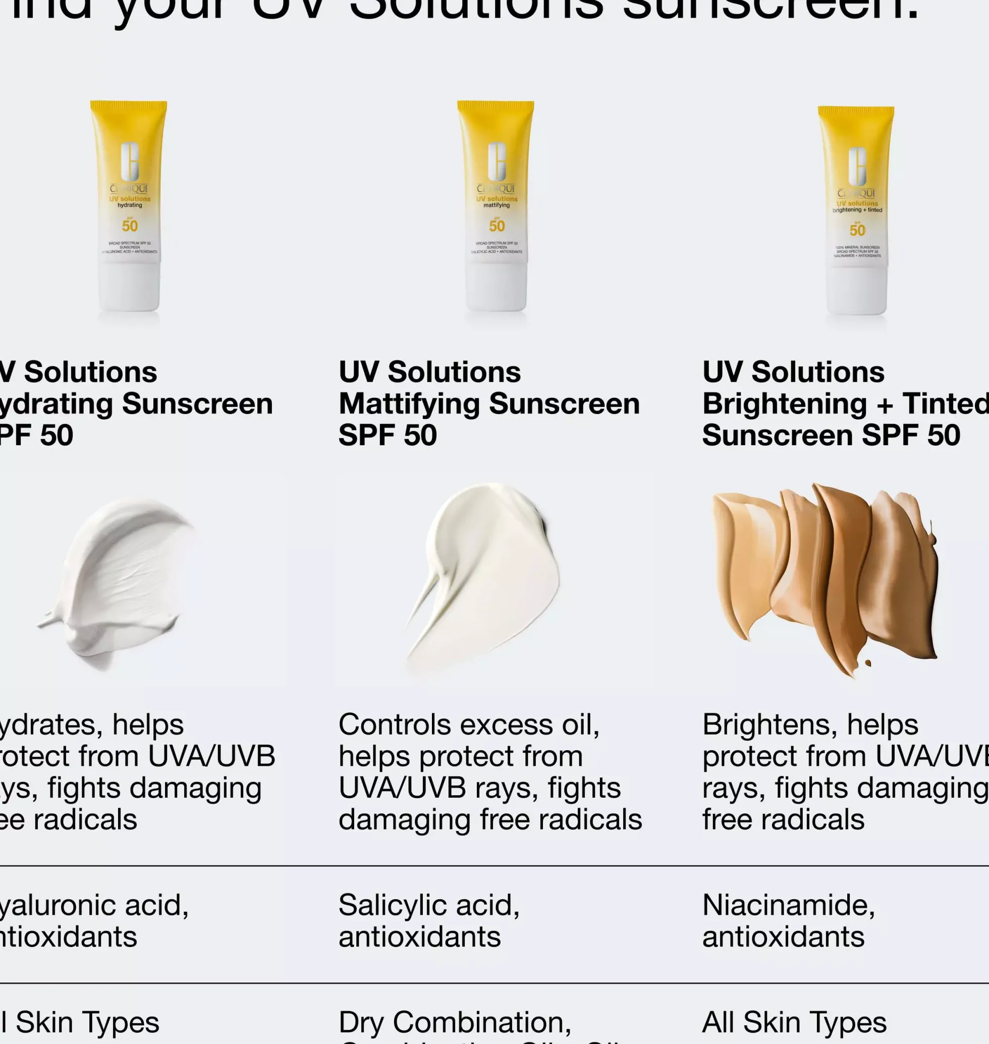 Clinique UV Solutions Brightening + Tinted Sunscreen SPF 50 Medium