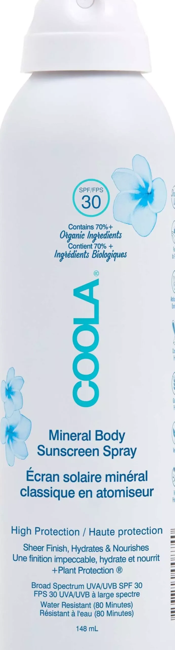 COOLA Zinc Oxide Sunscreen Spray SPF 30 Fagrance-Free 148 ml