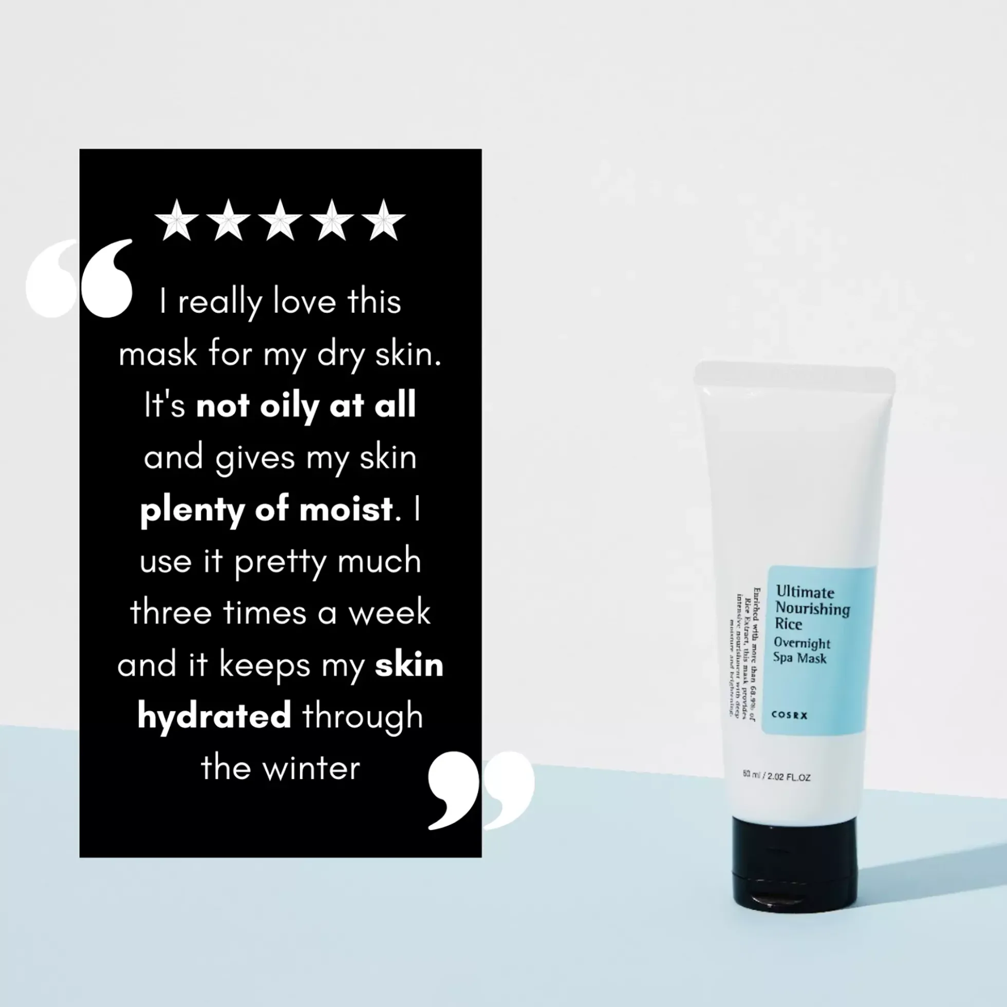 COSRX Ultimate Nourishing Rice Overnight Spa Mask 60 ml