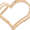 Dazzling Hair Clip Heart 6,5 cm Silver