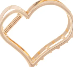 Dazzling Hair Clip Heart 6,5 cm Silver