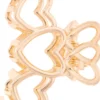 Dazzling Hair Clip Metal Heart Valentine 8 cm
