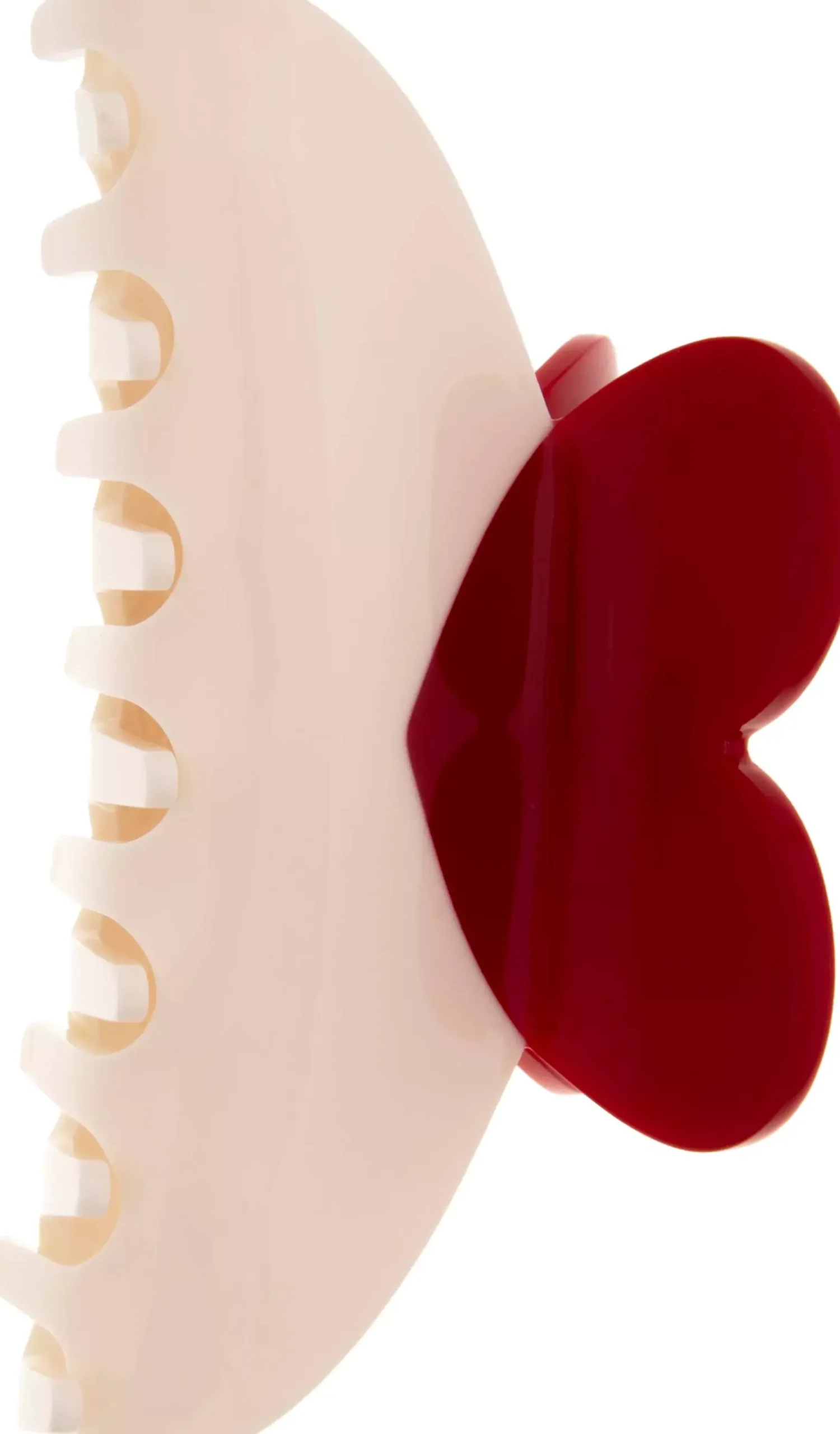 Dazzling Hair Clip Red/White Valentine