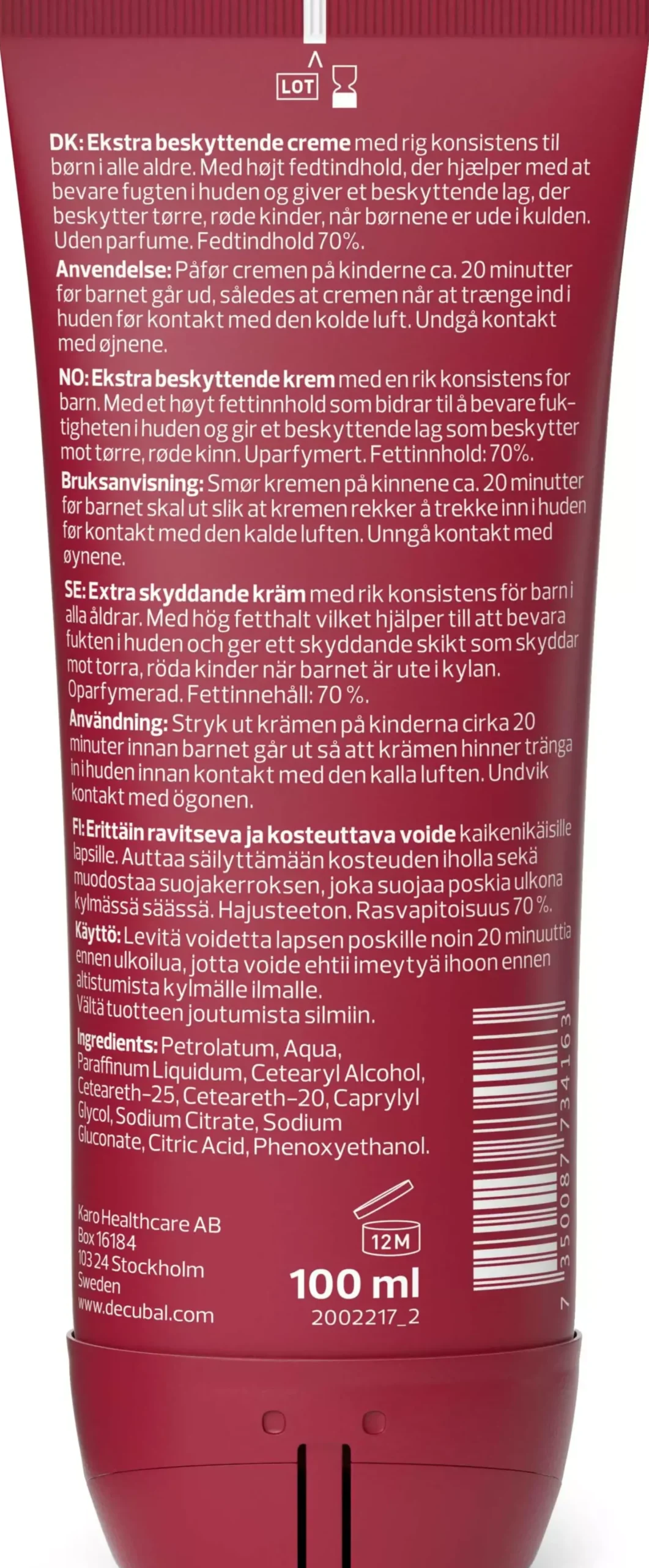 Decubal Junior Cold Cream 100 ml