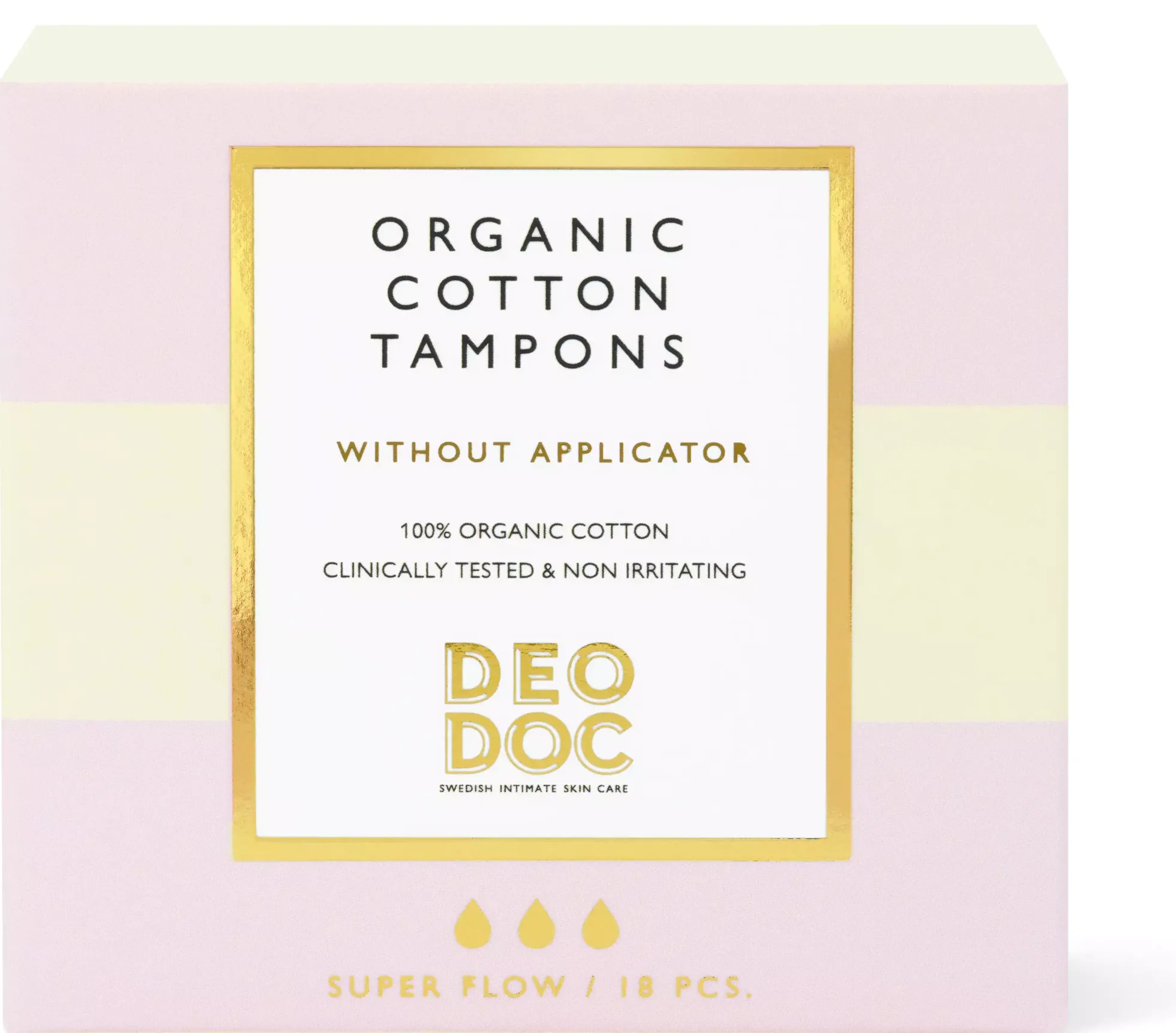 DeoDoc Cotton Tampons Without Applicator Regular M