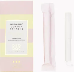 DeoDoc Organic Cotton Tampons Regular Flow 16 Pcs M