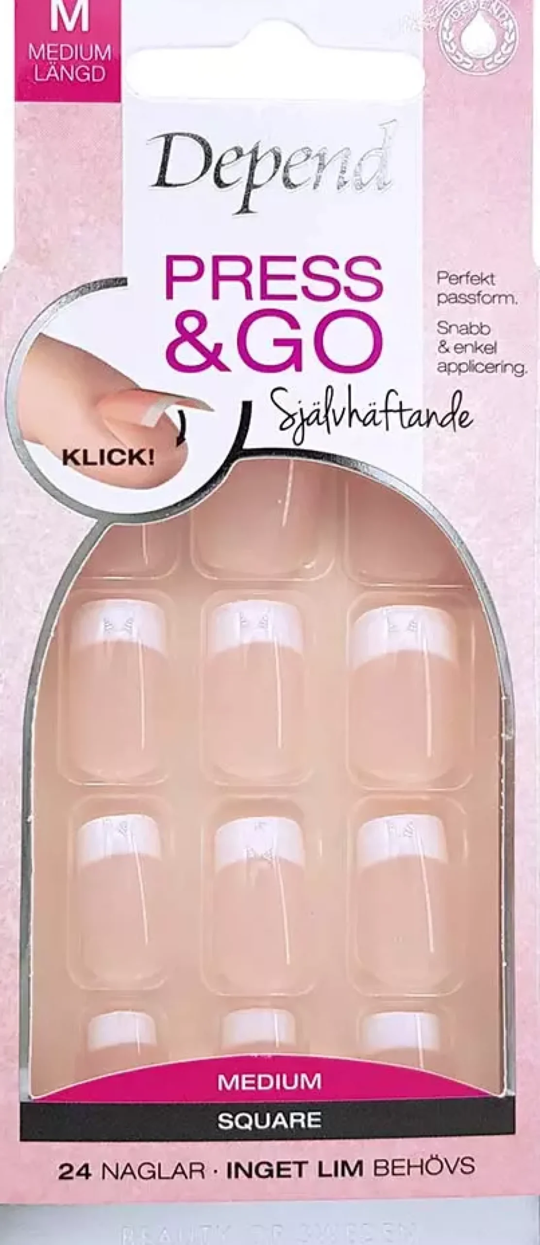 Depend Press & Go French Look Pink Medium