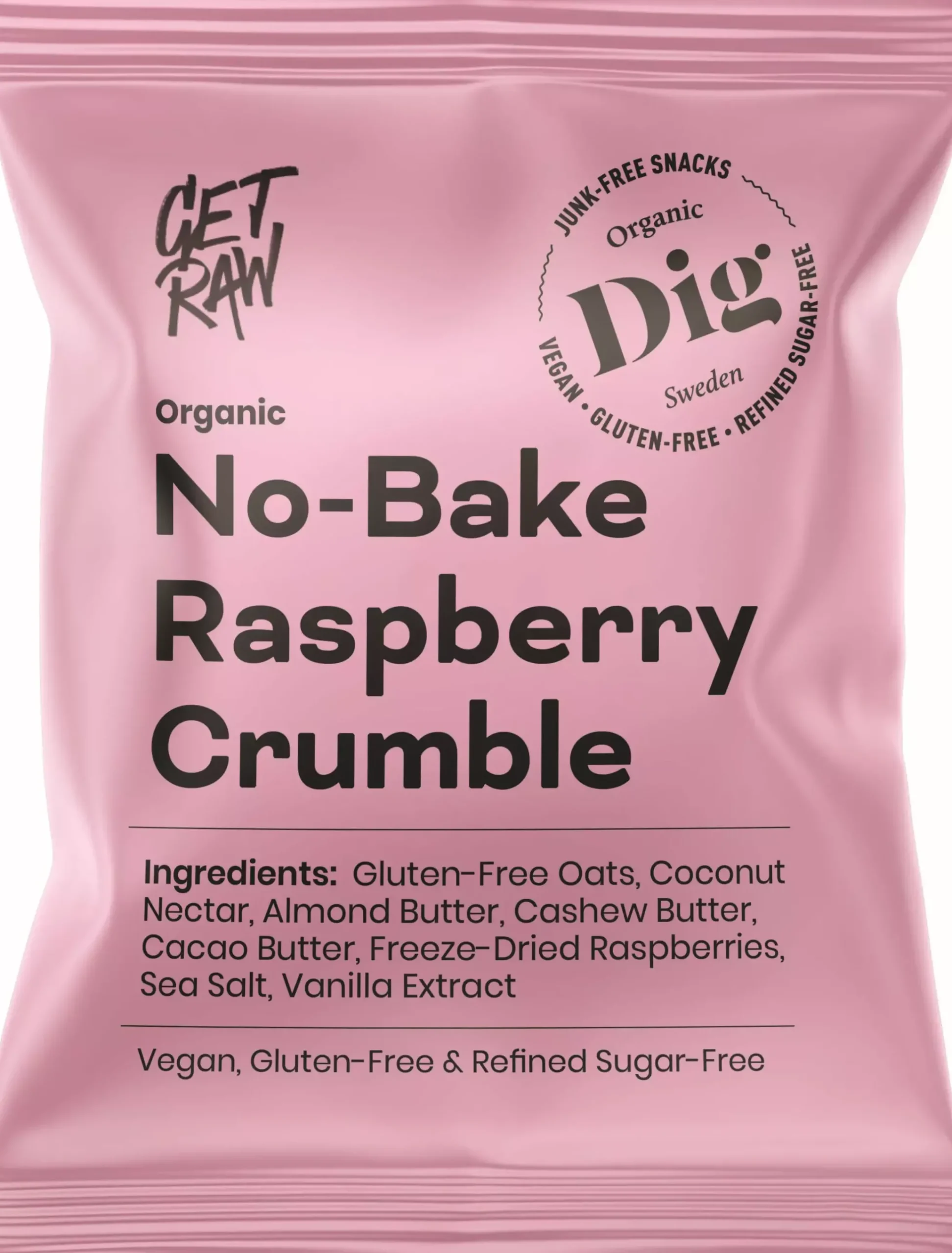 DigGET RAW Organic No-Bake Raspberry Crumble 35 g