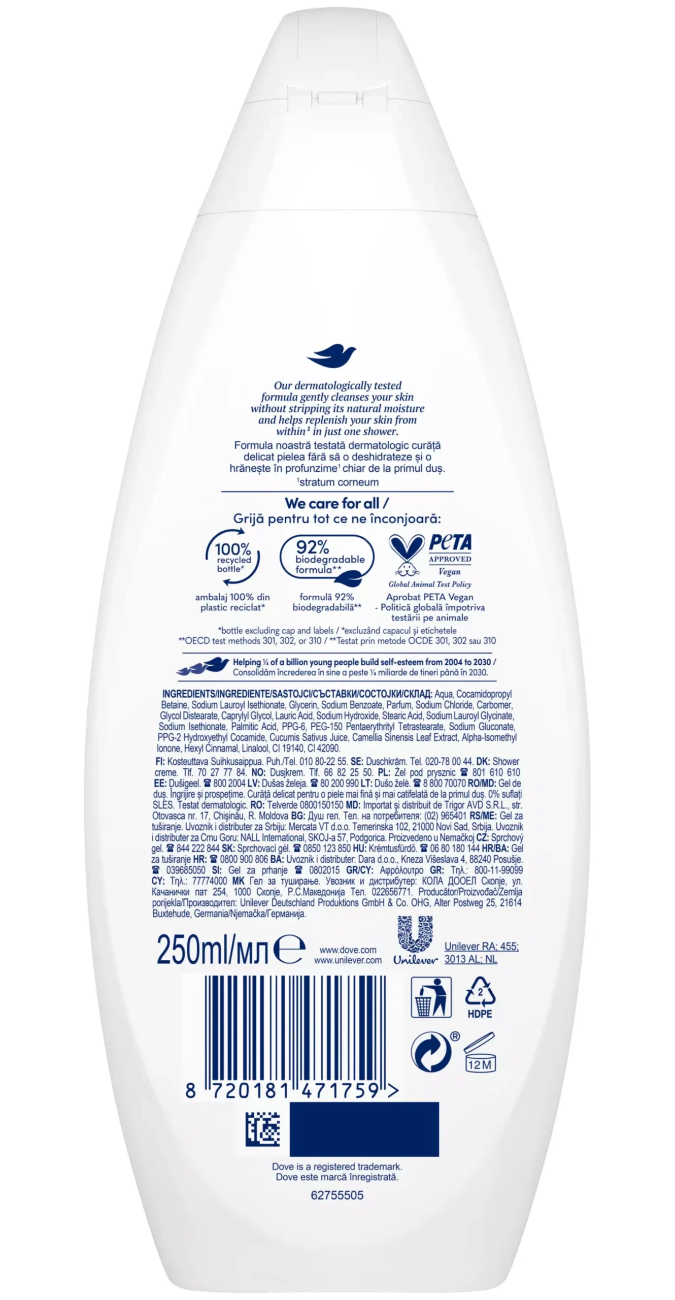Dove Shower Gel Fresh Care 250 ml