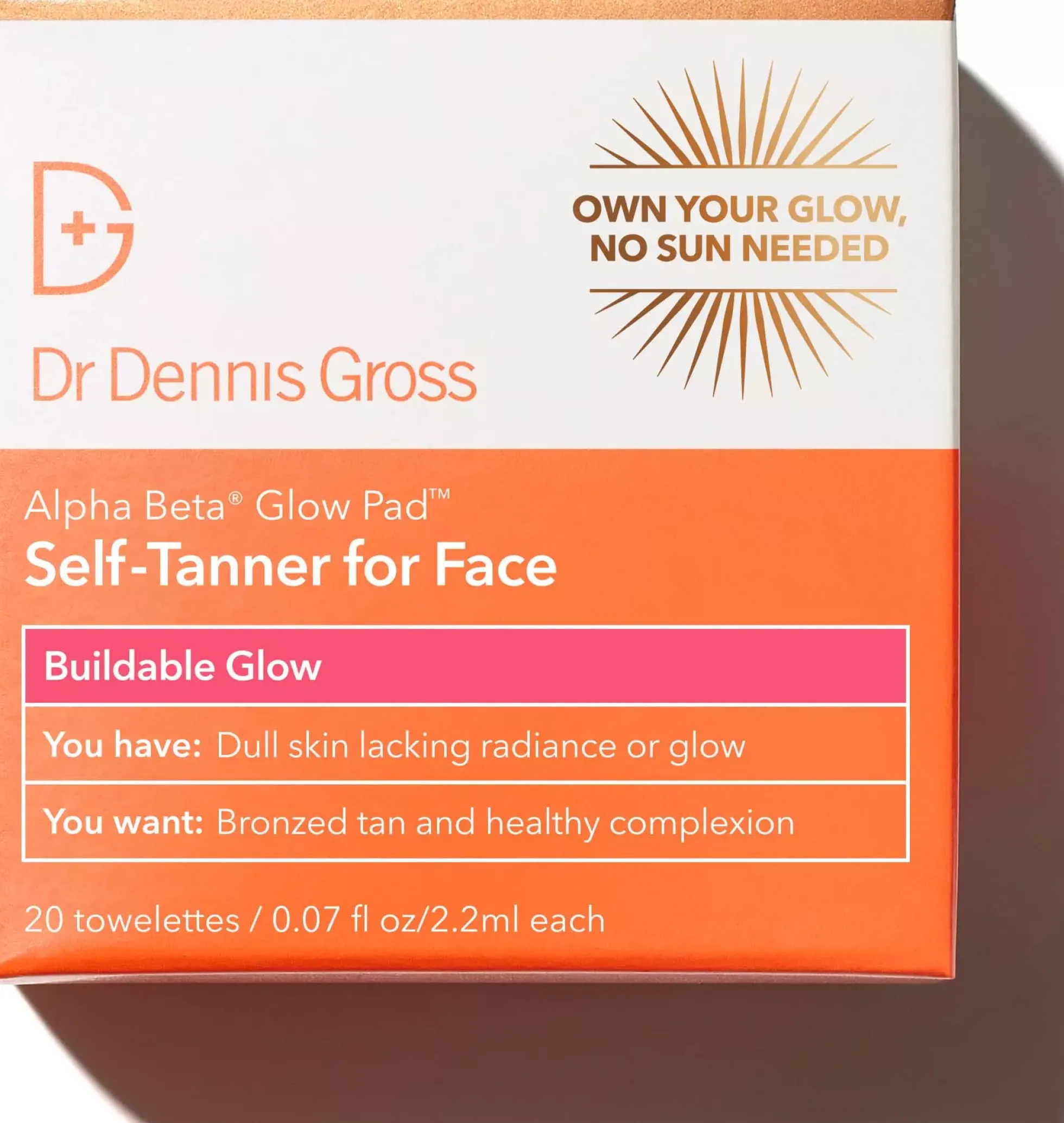 Dr Dennis GrossAlpha Beta® Glow Pad Self-Tanner for Face 20 st