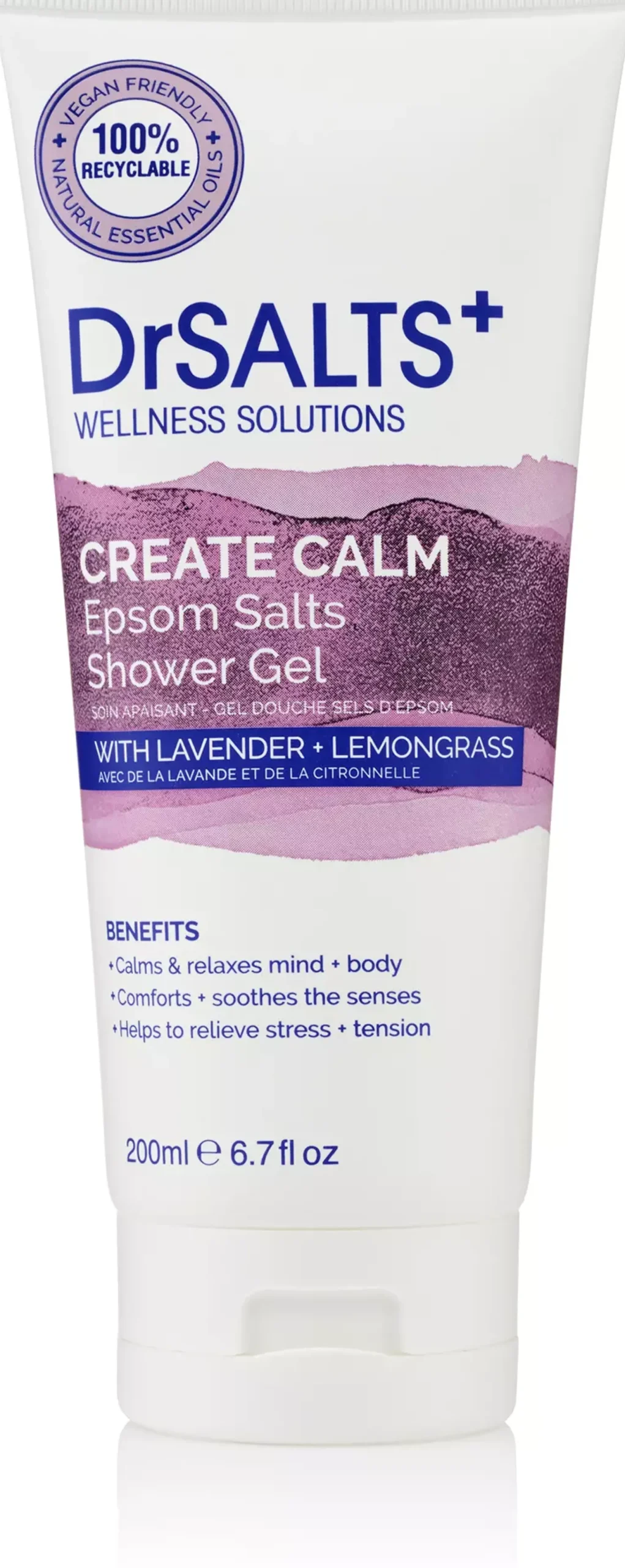 DrSALTS+ Create Calm Epsom Salts Shower Gel 200 ml