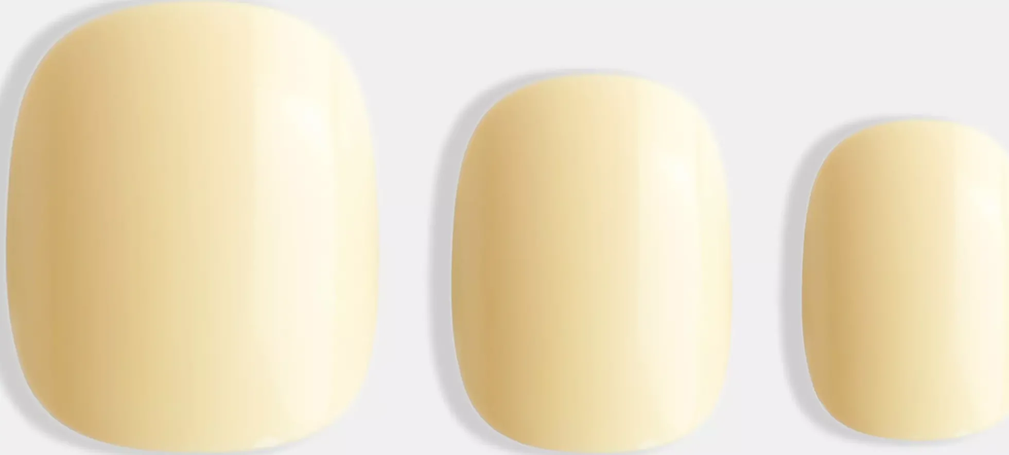 DUFFBEAUTY Instant Pro Press-On Manicure Butter Yellow Short Squoval