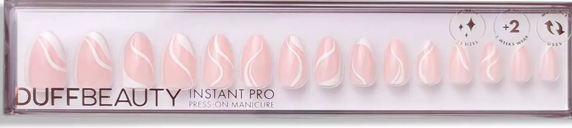 DUFFBEAUTY Instant Pro Press-On Manicure Milky Swirl