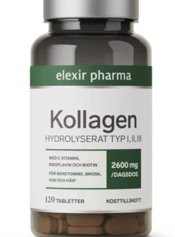 Elexir Pharma Kollagen typ I, II och III 120 st