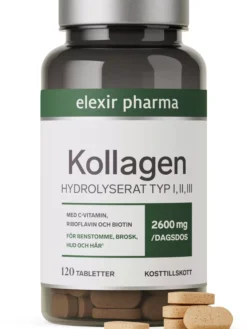 Elexir Pharma Kollagen typ I, II och III 120 st