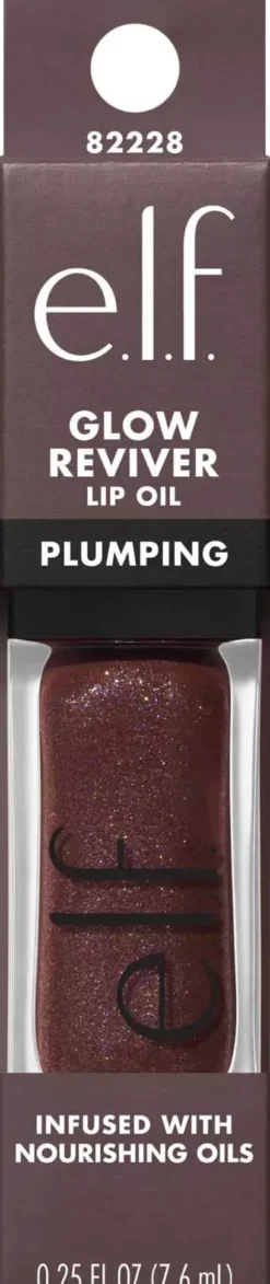 e.l.f. Glow Reviver Plumping Lip Oil Espresso Tonic